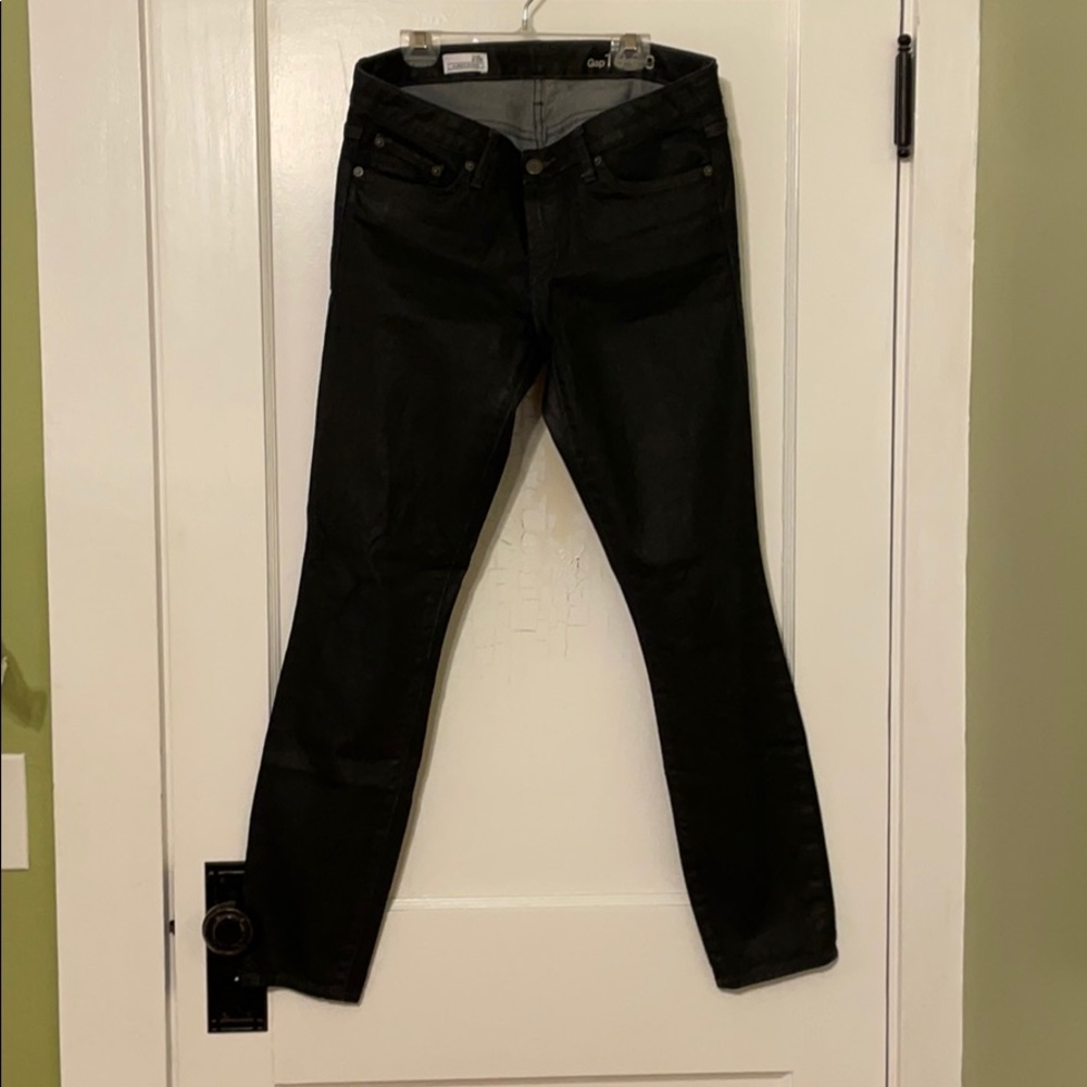 Gap 1989 coated skinny jeans